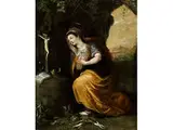 Die Heilige Maria Magdalena in Anbetung des Kreuzes by Hendrik van Balen d. Ä., oil on copper, offered Sep 2017