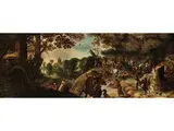 Kampf Zwischen Christlichen und Türkischen Reitern by Adriaen van Stalbemt, auch genannt van Stalbernt, 1580 Antwerpen - 1662 ebenda, oil on panel, sold Sep 2018