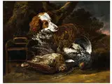 Jagdspaniel mit Zwei Erlegten Rebhühnern by Jan Fyt, oil on canvas, sold Sep 2017