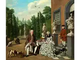 Gemälde Einer Adelsfamilie Beim Dinieren in Einer Parkanlage by Jan Josef Horemans d. J., 1714 Antwerpen – 1790, oil on canvas, offered Sep 2016