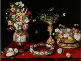 Und Einem Blütenkranz by Ambrosius Brueghel, oil on panel, sold Sep 2016
