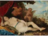 Satyr und Nymphe by Frans Wouters, oil on copper, sold Apr 2018