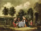 Heilige Elisabeth, Königin von Ungarn by Abraham Willemsens, oil on copper, offered Dec 2024