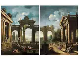 Tempelanlage mit Ruinösen Rundbögen by Ascanio Luciano, oil on canvas, sold Jun 2023
