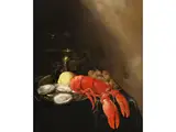 Stillleben mit Hummer, Römer, Austern und Früchten by auch Jasper Geeraerts Jasper Geerards, oil on panel, offered Dec 2021