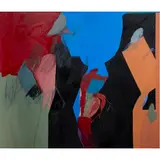Untitled #2 by Betsy Strange, 1978, mixed media on canvas, sold Apr 2024