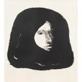 Variation on a Head I by Nathan Oliveira, 1964, lithograph, sold Apr 2024