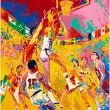 Dream Basketball by LeRoy Neiman, 1976, serigraph, sold Apr 2024