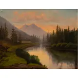 Mount Hood by Ransome Gillett Holdridge, oil on board, sold Apr 2024