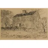 Untitled by Childe Hassam, etching, sold Apr 2024