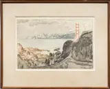 San Francisco by Max Pollak, etching and aquatint in colors, sold Apr 2024