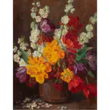 Still life with Flowers by Alice Brown Chittenden, oil on canvas, sold Apr 2024