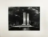 Queen Elizabeth II and Twin Towers by George Forss, 1977, gelatin silver print, sold Apr 2024