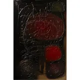 Red and Black by Yiannis Maltezos, 1961, mixed media on canvas, sold Apr 2024