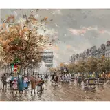 Arc de Triomphe by Antoine Blanchard, oil on canvas, sold Apr 2024