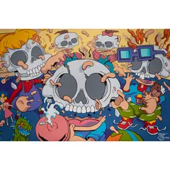 Rugrats by Matt Gondek, acrylic on canvas, sold Apr 2024