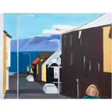 Vatnsstigur (Water Path) by Louisa Matthíasdóttir, 1988, oil on canvas, sold Apr 2024