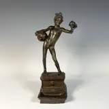 Antique Bronze by Water Carrier, Beautifully patinated antique bronze statuette entitled The, sold Nov 2024