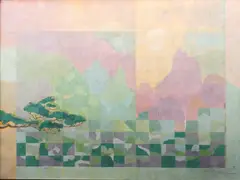 Untitled by Max Hayslette, Serigraph 47"x60" Image 50"x63" Framed. S/N in lower right corner, sold Sep 2025