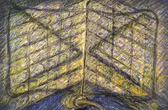 Untitled by Glen Alps, Mixed Media on Paper 25"x38" Sheet. Loose, sold Sep 2025