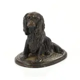 Cavalier King Charles Spaniel by Carlos Neto, bronze stamped, sold Aug 2026