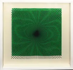 S7 by Alberto Biasi, silkscreen on transparent PVC and card, sold Aug 2026