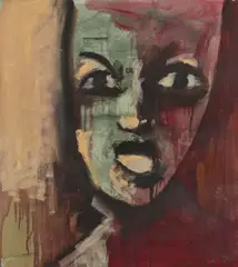 Portrait by Samson Mnisi, acrylic, sold Aug 2026