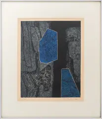 Stonework by Gabor Peterdi, 1966, Etching in Colors on Arches Wove Paper, sold Jul 2025