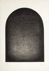 Abstract Composition by William Brui, 1972, Engraving, sold Jul 2025