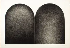 Abstract Composition by William Brui, 1972, Engraving, sold Jul 2025