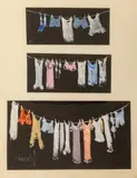 Wash Day by Micaela Myers, Gouache on Black Paper, sold Jul 2025