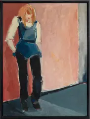 Portrait of a Standing Red-Haired Woman by Agnes Preston-Brame, circa 1980, Oil on Canvas, sold Jul 2025
