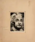 Einstein by Susan E. White, Etching on Paper, sold Jul 2025