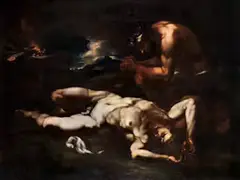 Kain und Abel by Daniel Seiter, oil on canvas, sold Jun 2024