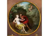 Venus und Adonis by Balthasar Beschey, oil on panel, offered Sep 2024