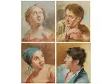 Junger Mann mit Verschränkten Händen“ by Giovanni Battista Piazzetta, pastel, offered Sep 2015