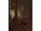 Selbstbildnis des Malers im Atelier by Jan Miel, oil, sold Dec 2018