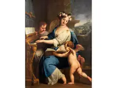 Die Heilige Caecilia by Gregorio Lazzarini, oil on canvas, offered Mar 2025