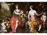 J., 1623 – 1661 Ceres und Venus als Allegorie des Herbstes by Hendrick van Balen d. J., oil on canvas, sold Jun 2024