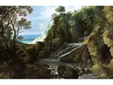 Wassersturz am Felsen by Maerten Ryckaert, oil on canvas, sold Jun 2024