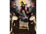 Maria mit dem Christuskind und Drei Heiligen by Domenico Pugliani, oil on canvas, sold Mar 2026