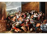Die Schlacht der Kentauren by Hieronymous Francken III, oil on panel, sold Mar 2026