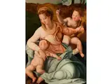Die Madonna mit dem Jesusknaben und Johannes dem Täufer by Carlo Portelli, oil on panel, offered Sep 2024