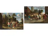 Verkauf von Töpfergeschirr vor Antiken Ruinen by Jan Anton Garemyn, oil on canvas, offered Sep 2023