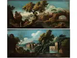 Landschaft mit Figuren by Paolo Anesi, oil on canvas, offered Sep 2015