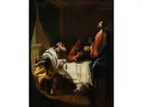Das Gastmahl in Emmaus by Franz Xaver Palko, oil on canvas, sold Apr 2016