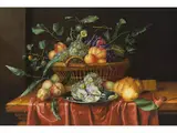 Stillleben mit Früchten und Austern by Theodoor Aenvanck, oil on canvas, sold Jun 2024