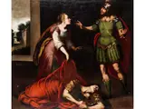 Und Sisera by Mateo Gallardo, oil on canvas, sold Sep 2025