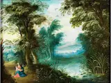 Flusslandschaft by Jasper van der Lanen, oil on copper, sold Jun 2024