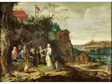 Die Versuchung des Heiligen Antonius by Cornelis de Baellieur d.Ä., oil on copper, offered Jun 2024